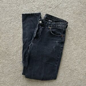 Zara black straight leg jeans